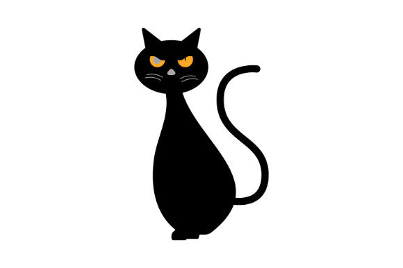Black Halloween Cat Clipart Illustration Review