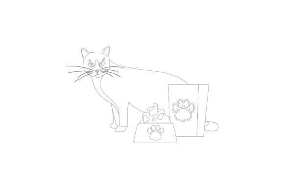 Cat Adorable Graphic Outline Review