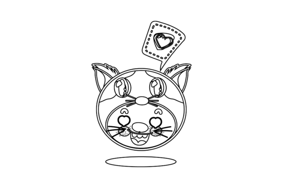 Cat Cute Animal Kawaii Outline Review