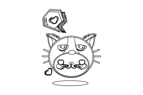 Cat Cute Kitty Outline Review