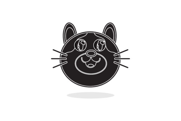 Cat Cute Vector Icon White Line Style Review