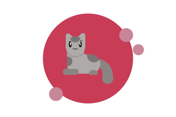 Cat Vector Circle Bubble Line Style Review
