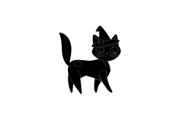 Halloween Cat with Hat Silhouette Review