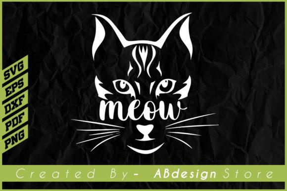 Meow T Shirt Design for Cat Lovers