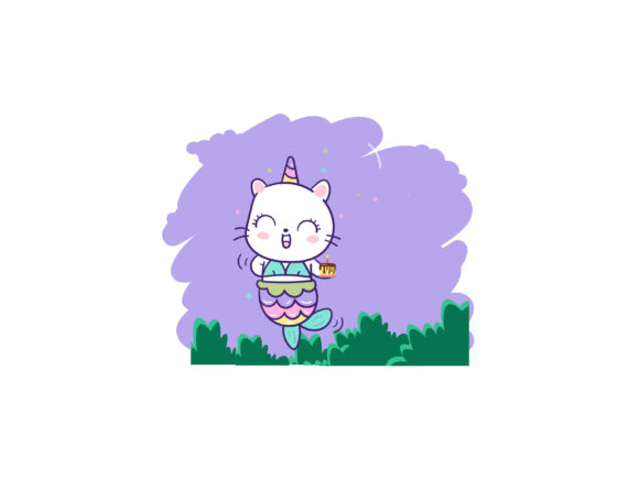 Unicorn Cat Holding Birthday Cake Embroidery Design Review
